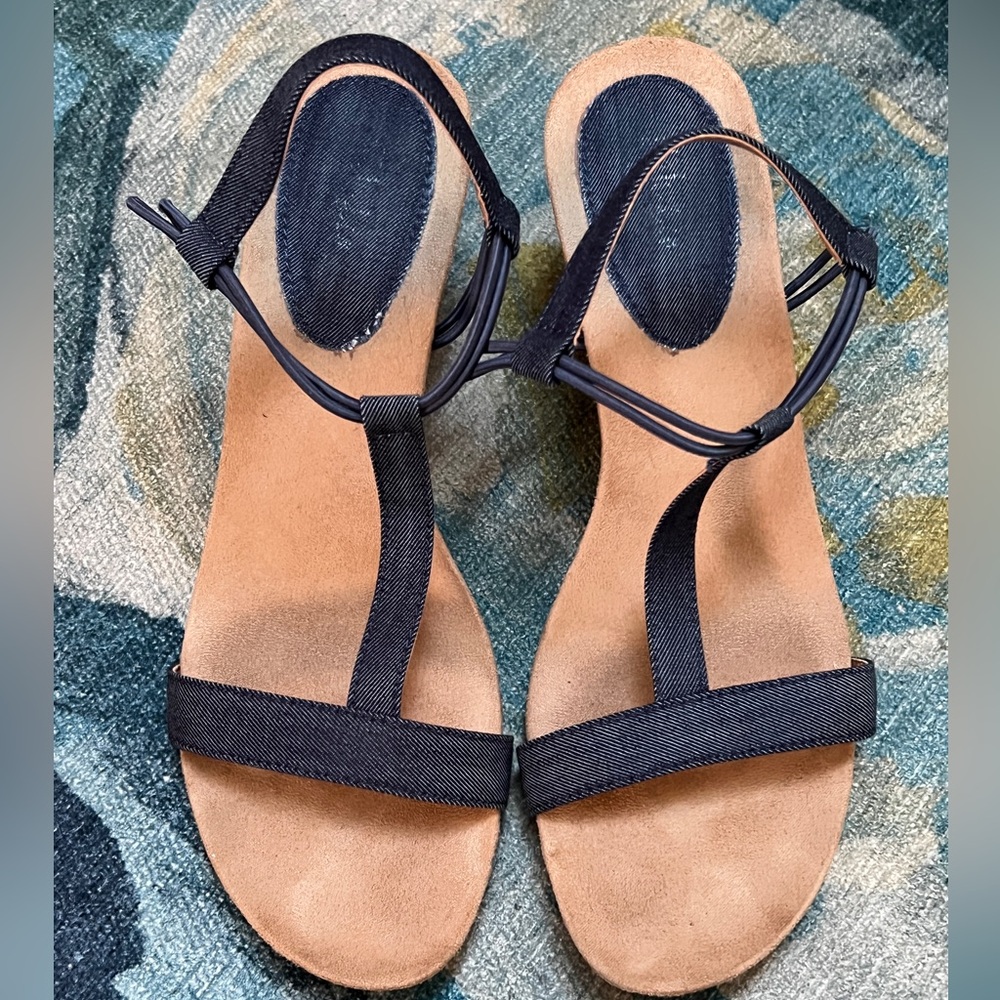 Cute denim sandals
